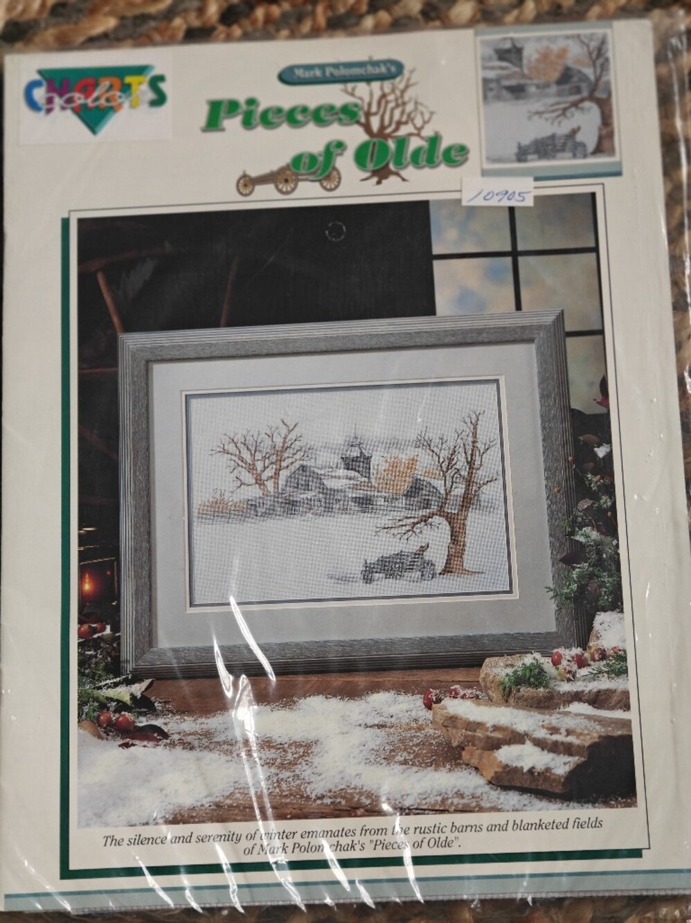 Crafts Pieces of Olde Winter Farm Cross Stitch Kit Mark polomchak sealed VTG